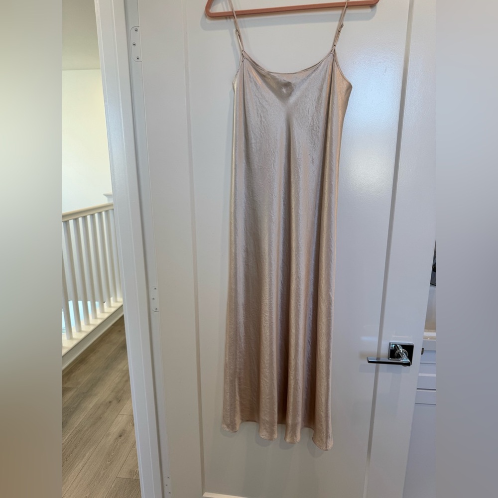 Vince Champagne Beige satin Slip Dress - Picture 8 of 8